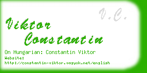 viktor constantin business card